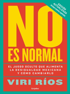 cover image of No es normal